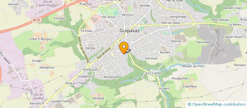 localisation de l'entreprise LES SERRES CELTIQUES à GUIPAVAS