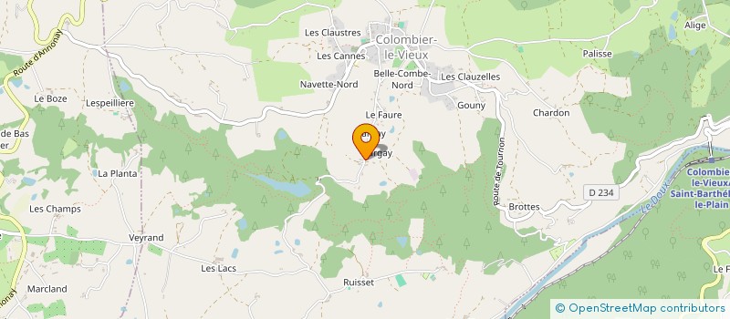 localisation de l'entreprise LES SERRES DE BARGAY  COLOMBIER-LE-VIEUX