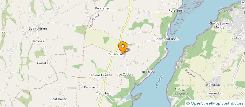 localisation de l'entreprise LES SERRES DE L'ESTUAIRE - EARL LE BOULANGER GUEGAN à LEZARDRIEUX