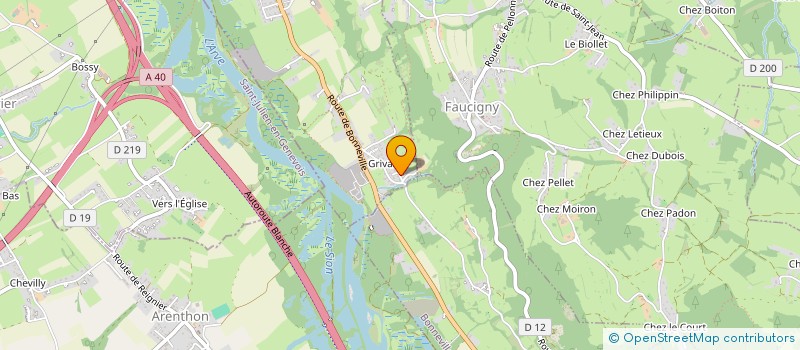 localisation de l'entreprise LES SERRES DE LA PERRINE  FAUCIGNY