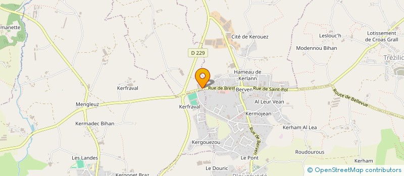 localisation de l'entreprise LES SERRES DE MESCANTON à PLOUZEVEDE