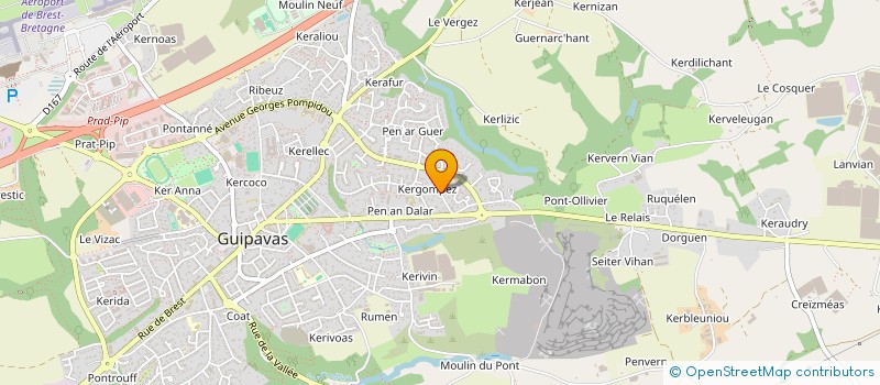 localisation de l'entreprise LES SERRES DU DOUVEZ  GUIPAVAS