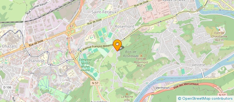 localisation de l'entreprise LES SERRES DUSSERT à BESANCON