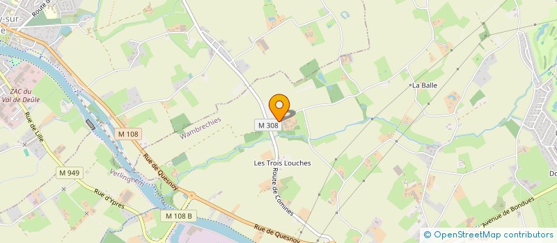 localisation de l'entreprise LES SERRES GRAVE  WAMBRECHIES