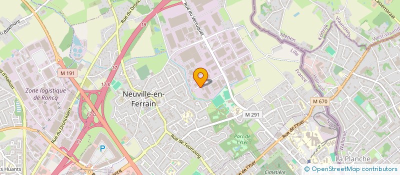 localisation de l'entreprise LES SERRES MODERNES à NEUVILLE-EN-FERRAIN