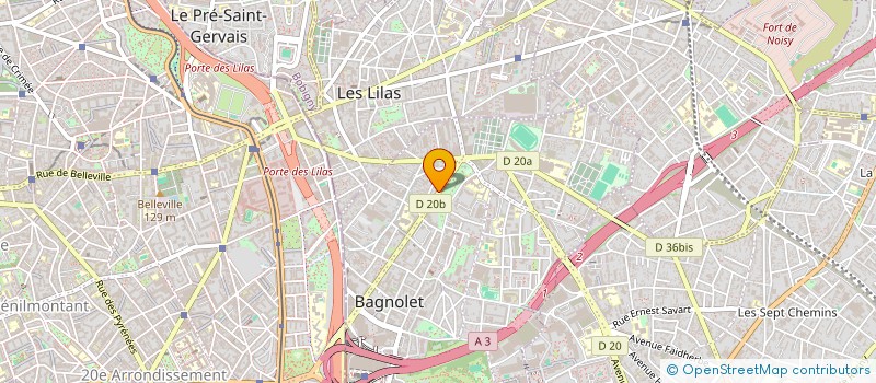 localisation de l'entreprise LES SERRES VOLANTES à BAGNOLET