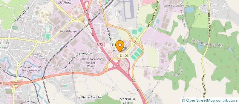 localisation de l'entreprise LES SERRURIERS  ANDREZIEUX-BOUTHEON