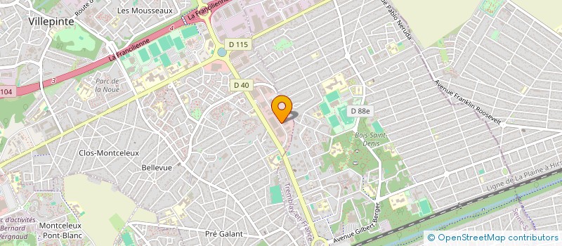 localisation de l'entreprise LES SERVICES DONATELLA à VILLEPINTE