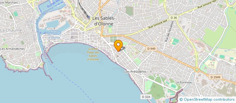 localisation de l'entreprise LES SETS DE PLAGE à LES SABLES D'OLONNE