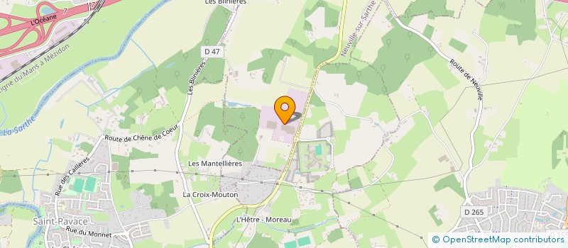 localisation de l'entreprise LES SIEGES CHAILLARD à NEUVILLE-SUR-SARTHE