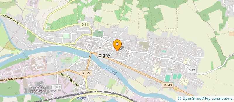 localisation de l'entreprise LES SIMONE à JOIGNY