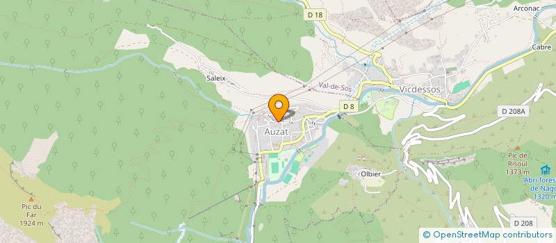 localisation de l'entreprise LES SINSOLS DU MONTCALM à AUZAT