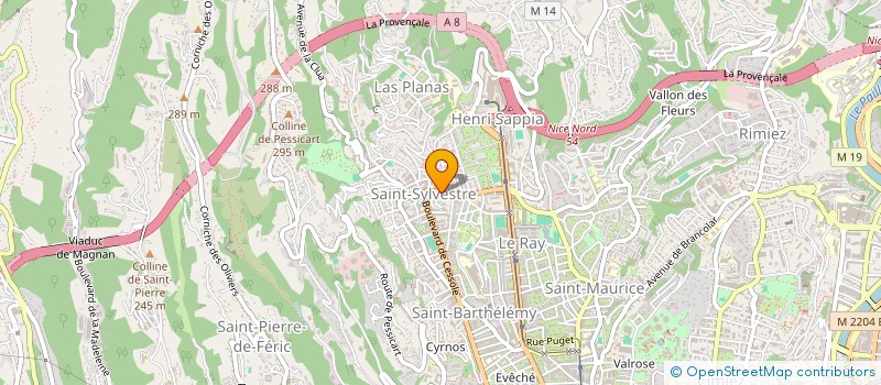 localisation de l'entreprise LES SISTER'S à NICE