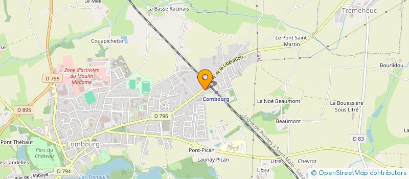 localisation de l'entreprise LES SIX PEUPLIERS  COMBOURG