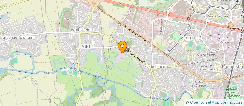 localisation de l'entreprise LES SIX ROSES  ECKBOLSHEIM
