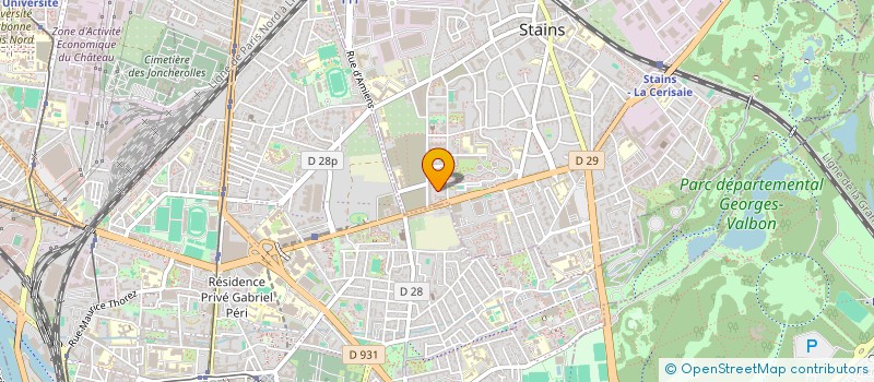 localisation de l'entreprise LES SOEURS UNIES à STAINS