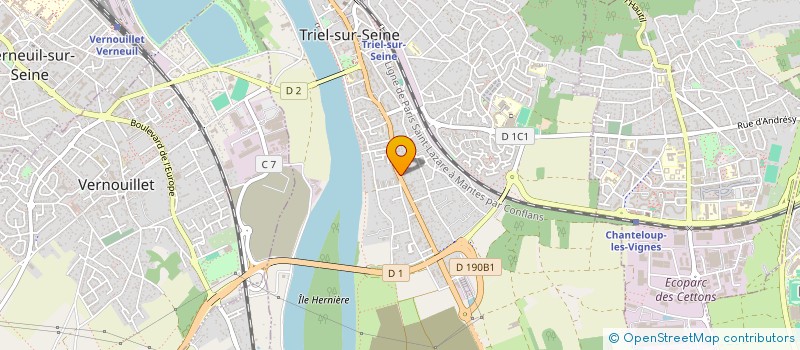 localisation de l'entreprise LES SOINS DE CAMARGUE à TRIEL-SUR-SEINE