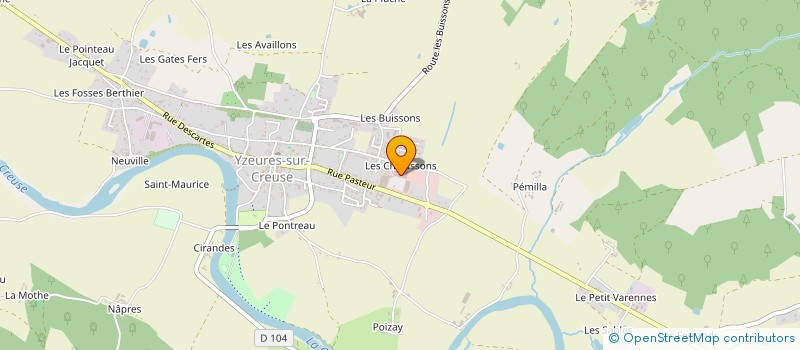 localisation de l'entreprise LES SOINS DE LEA à YZEURES-SUR-CREUSE