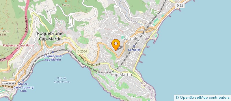 localisation de l'entreprise LES SOLDANELLES à ROQUEBRUNE-CAP-MARTIN