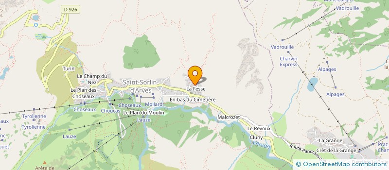 localisation de l'entreprise LES SOLDANELLES  SAINT-SORLIN-D'ARVES