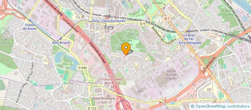 localisation de l'entreprise LES SOLID'R DU 91 à EVRY-COURCOURONNES