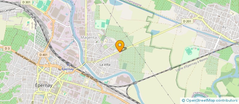 localisation de l'entreprise LES SOLINES  EPERNAY