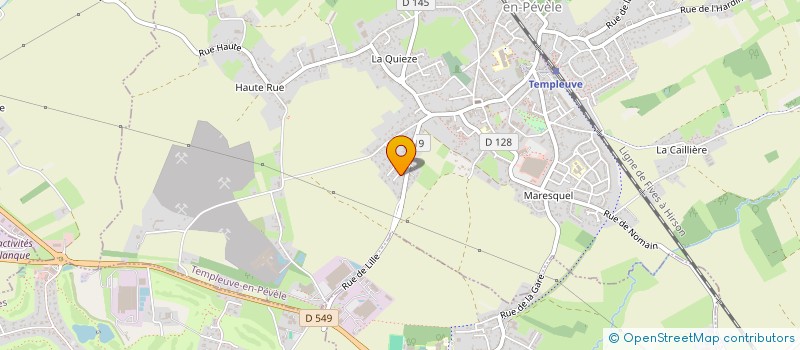 localisation de l'entreprise LES SOLLIERES  TEMPLEUVE-EN-PEVELE