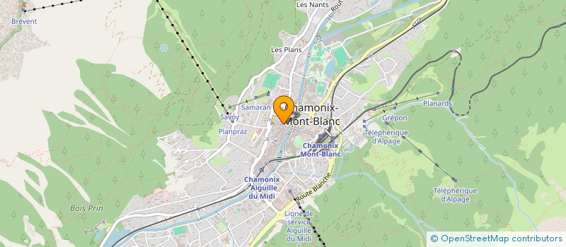 localisation de l'entreprise LES SOMMETS DE CHAMONIX-MONT-BLANC  CHAMONIX-MONT-BLANC