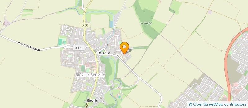 localisation de l'entreprise LES SOMMETS DE L'ODON  BIEVILLE-BEUVILLE