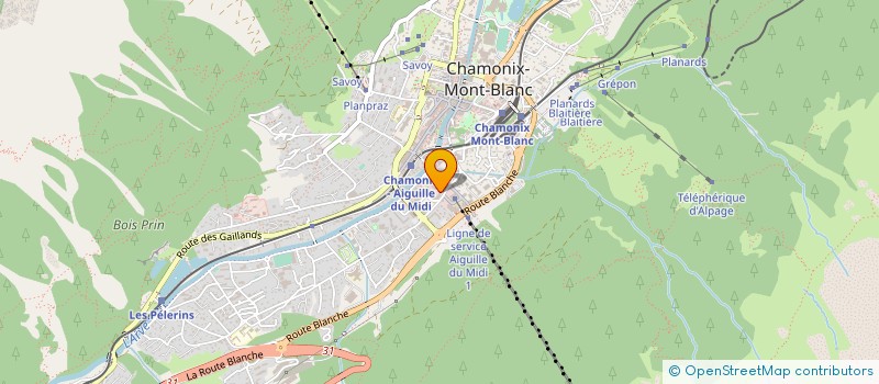localisation de l'entreprise LES SONNETTES à CHAMONIX-MONT-BLANC