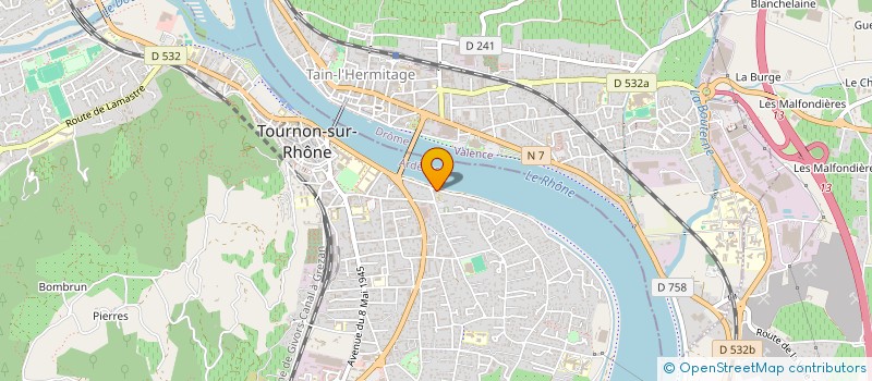 localisation de l'entreprise LES SONNEURS DES DEUX COTEAUX à TOURNON-SUR-RHONE