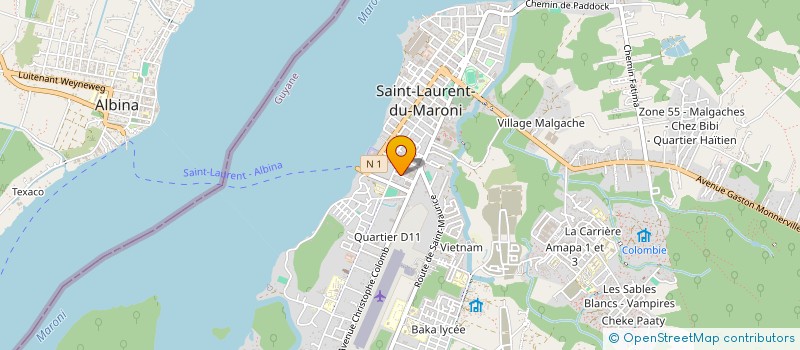 localisation de l'entreprise LES SONS DU MARONI à SAINT-LAURENT-DU-MARONI