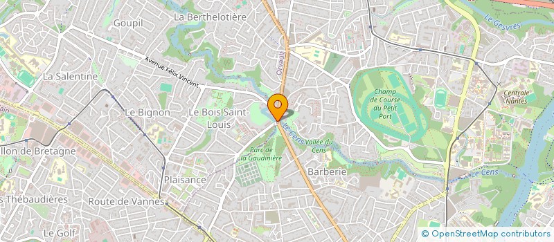 localisation de l'entreprise LES SORBETS à ORVAULT