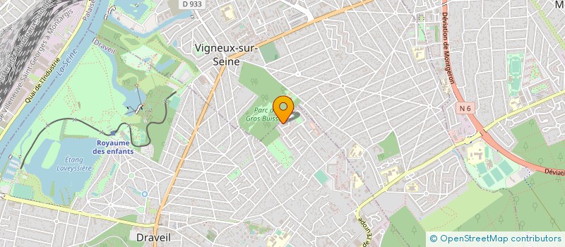 localisation de l'entreprise LES SORBIERS à DRAVEIL