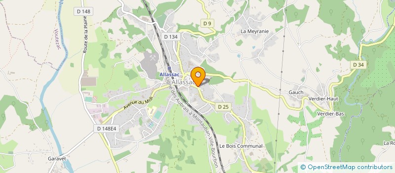 localisation de l'entreprise LES SORBIERS  ALLASSAC