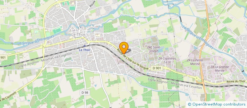 localisation de l'entreprise LES SORGUES DE PROVENCE  LE THOR