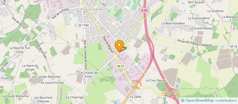 localisation de l'entreprise LES SORINIERES AUTOMOBILES  LES SORINIERES