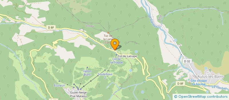 localisation de l'entreprise LES SOULEILLOUS à AULUS-LES-BAINS