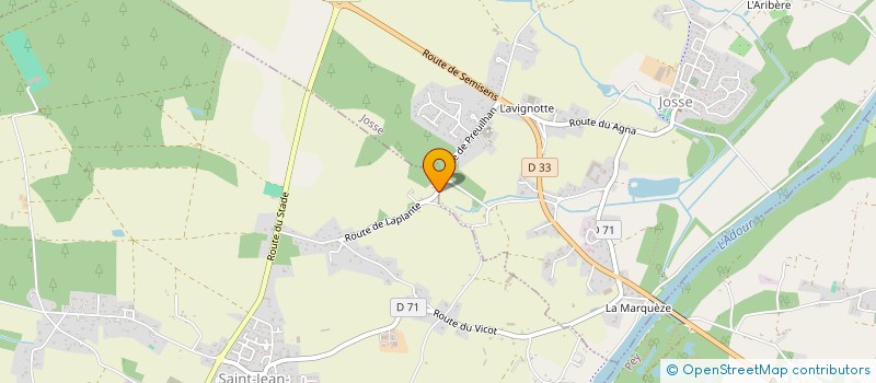 localisation de l'entreprise LES SOURCES  SAINT-JEAN-DE-MARSACQ