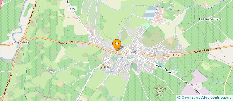 localisation de l'entreprise LES SOURCES à BAGES