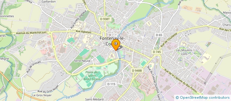 localisation de l'entreprise LES SOURCES  FONTENAY-LE-COMTE