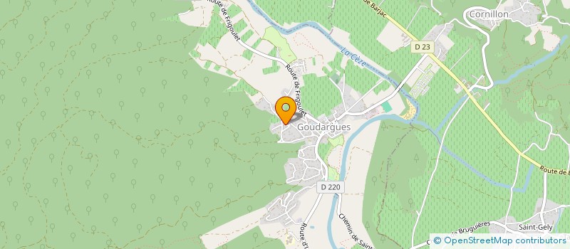 localisation de l'entreprise LES SOURCES  GOUDARGUES