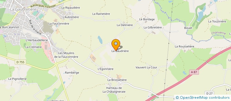 localisation de l'entreprise LES SOURCES à LA GAUBRETIERE
