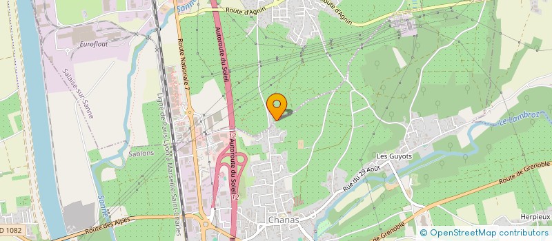 localisation de l'entreprise LES SOURCES  SALAISE-SUR-SANNE