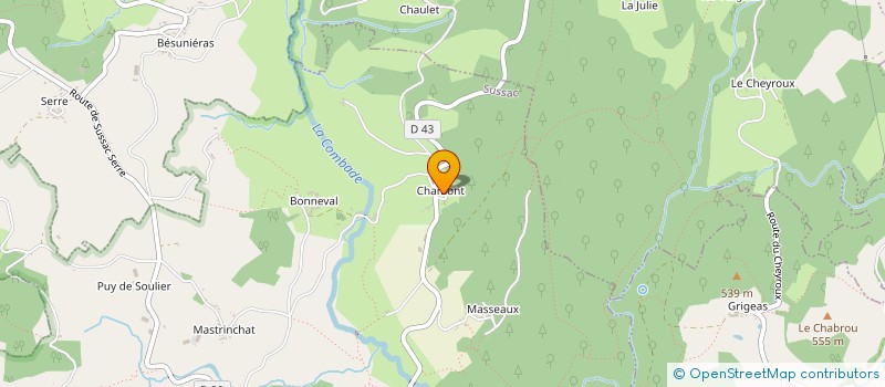 localisation de l'entreprise LES SOURCES AUX ANES à SUSSAC