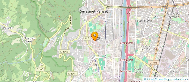 localisation de l'entreprise LES SOURCES DE LA BOURNE  SEYSSINET-PARISET