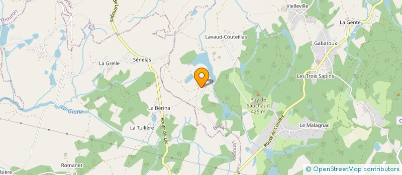 localisation de l'entreprise LES SOURCES DE LA GLANE à COMPREIGNAC