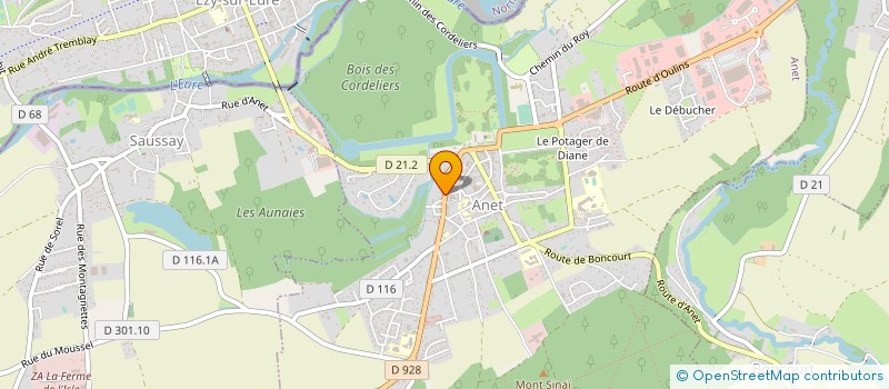 localisation de l'entreprise LES SOURCES DE LA SEINE à ANET
