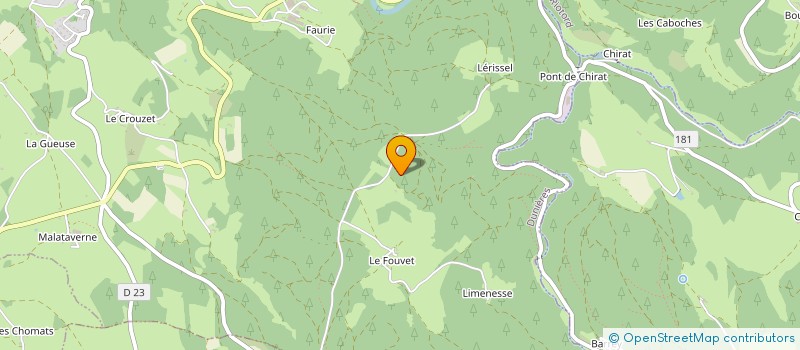 localisation de l'entreprise LES SOURCES DU FOURNEL  SAINT-JULIEN-MOLHESABATE