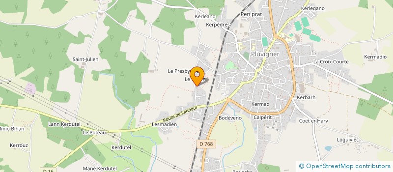 localisation de l'entreprise LES SOURCES DU GUERN  PLUVIGNER